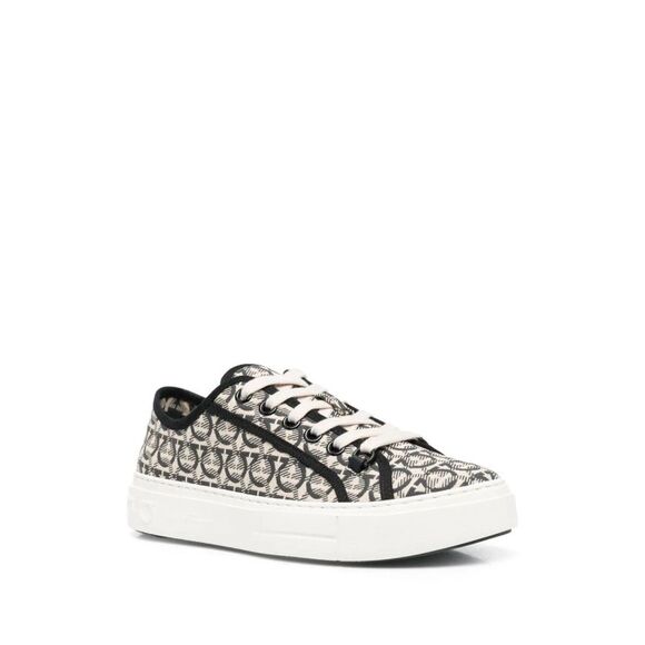 Ferragamo Anson Gancini-Jacquard Sneakers